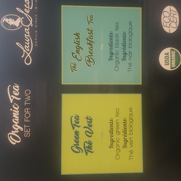 BNIB LAURA SECORD  ORGANIC TEA SET FOR TWO - Picture 3 of 5